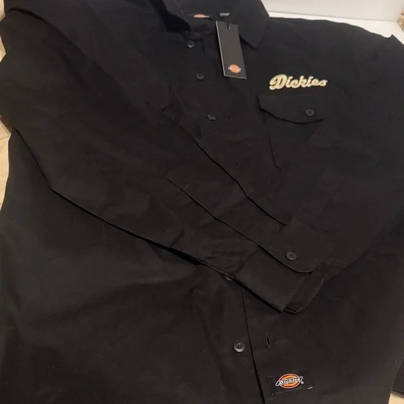 Dickies Classic Black Long Sleeve Shirt - Picture 1 of 8